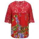 Red Synthetic Top Dolce & Gabbana