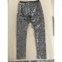Buy by Malene Birger Silver Cotton Trousers online