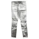 Isabel Marant Etoile Silver Cotton Jeans for sale