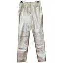Exotic leathers straight pants Courrèges
