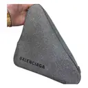 Buy Balenciaga Triangle glitter clutch bag online