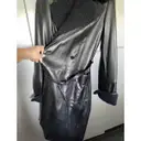 Leather coat Herve Leger