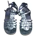 Silver Leather Sandals Jil Sander