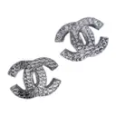 Silver Metal Earrings CC Chanel