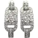 Silver Metal Earrings Chanel