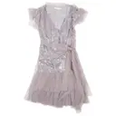 Silver Polyester Dress Diane Von Furstenberg