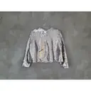 Silver Polyester Top Ganni