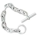 Silver Silver Bracelet Chaîne d'Ancre Hermès