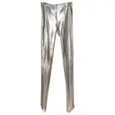 Silver Spandex Trousers Tom Ford