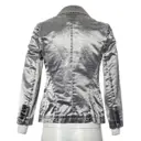 Buy Ann Demeulemeester Silver Viscose Jacket online