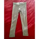 Buy STEFANEL Silver Viscose Trousers online