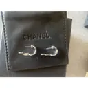 CC white gold earrings Chanel