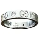 Icon white gold ring Gucci