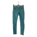 Turquoise Cotton Jeans Maje