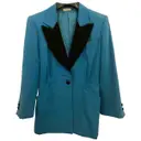 Turquoise Polyester Jacket Mila Schön Concept