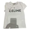 White Cotton T-shirt Celine