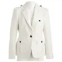 White Cotton Jacket Burberry