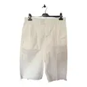White Cotton Shorts Maison Martin Margiela