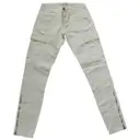 White Cotton Trousers J Brand