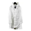 White Cotton Coat Raf Simons