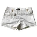 White Cotton Shorts Roberto Cavalli