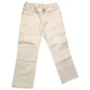 White Cotton Trousers Bonpoint