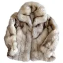White  Fur  Jacket VINTAGE (UNSIGNED) - Vintage