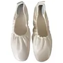 White Leather Ballet flats Celine