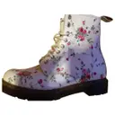 White Leather Boots Dr. Martens