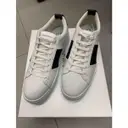Buy Emporio Armani Leather low trainers online