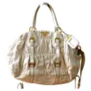 White Leather Handbag Prada