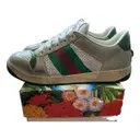 Screener leather low trainers Gucci