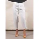 Linen straight pants 100% Capri