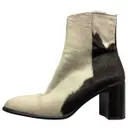 Pony-style calfskin ankle boots Free Lance - Vintage