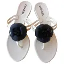 White Rubber Sandals Chanel - Vintage