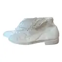 White Suede Boots Guidi