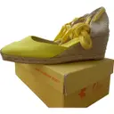 Yellow Cloth Sandals Castaner