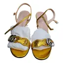 Marmont glitter sandals Gucci