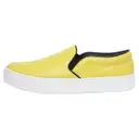 Yellow Leather Trainers Celine