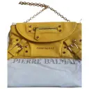 Yellow Leather Handbag Balmain