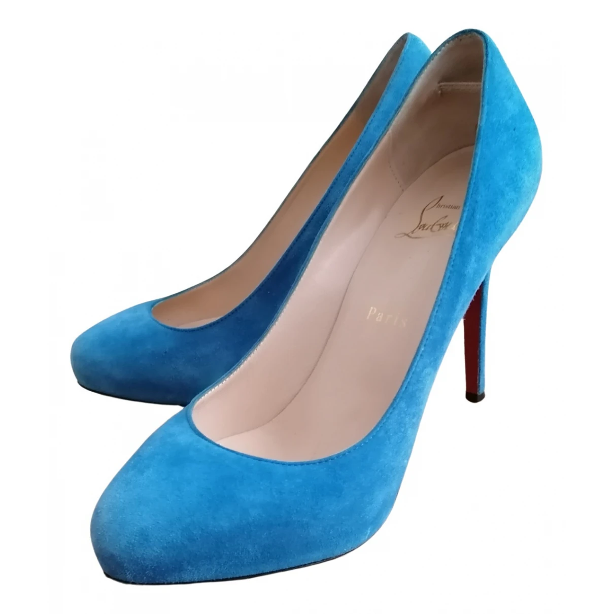 shoes Christian Louboutin heels Simple pump for Female Suede 38.5 EU. Used condition