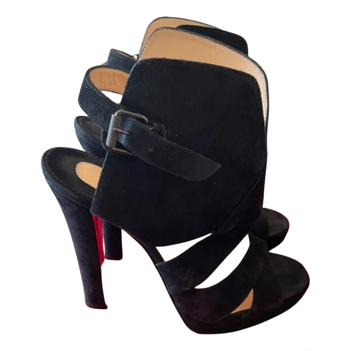 shoes Christian Louboutin sandals for Female Leather 37.5 EU. Used condition