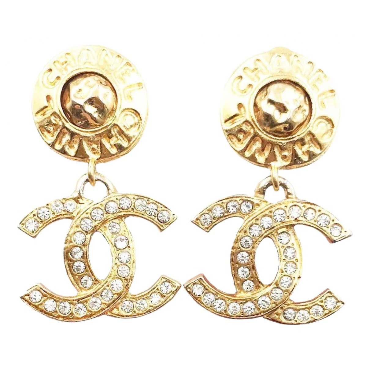 jewellery Chanel earrings CC for Female Gold plated. Used condition