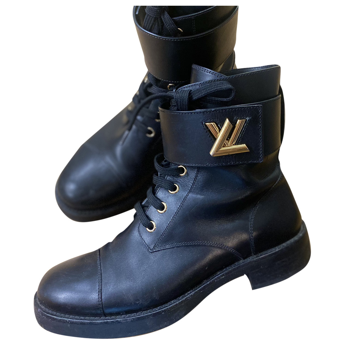 shoes Louis Vuitton ankle boots Wonderland for Female Leather 37.5 EU. Used condition