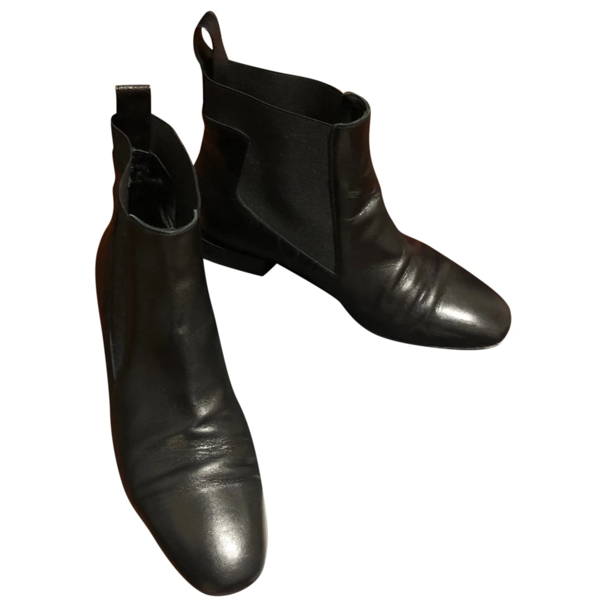 Pre-owned Fabio Rusconi Leather Ankle Boots In Black
