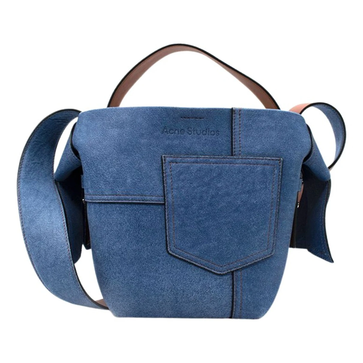 Pre-owned Acne Studios Leather Crossbody Bag In Blue