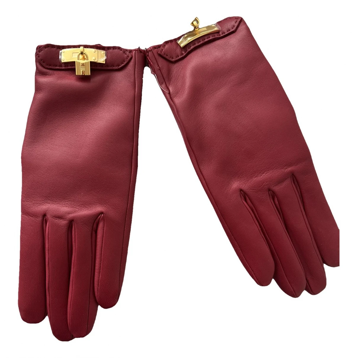 Image of Hermès Soya leather gloves