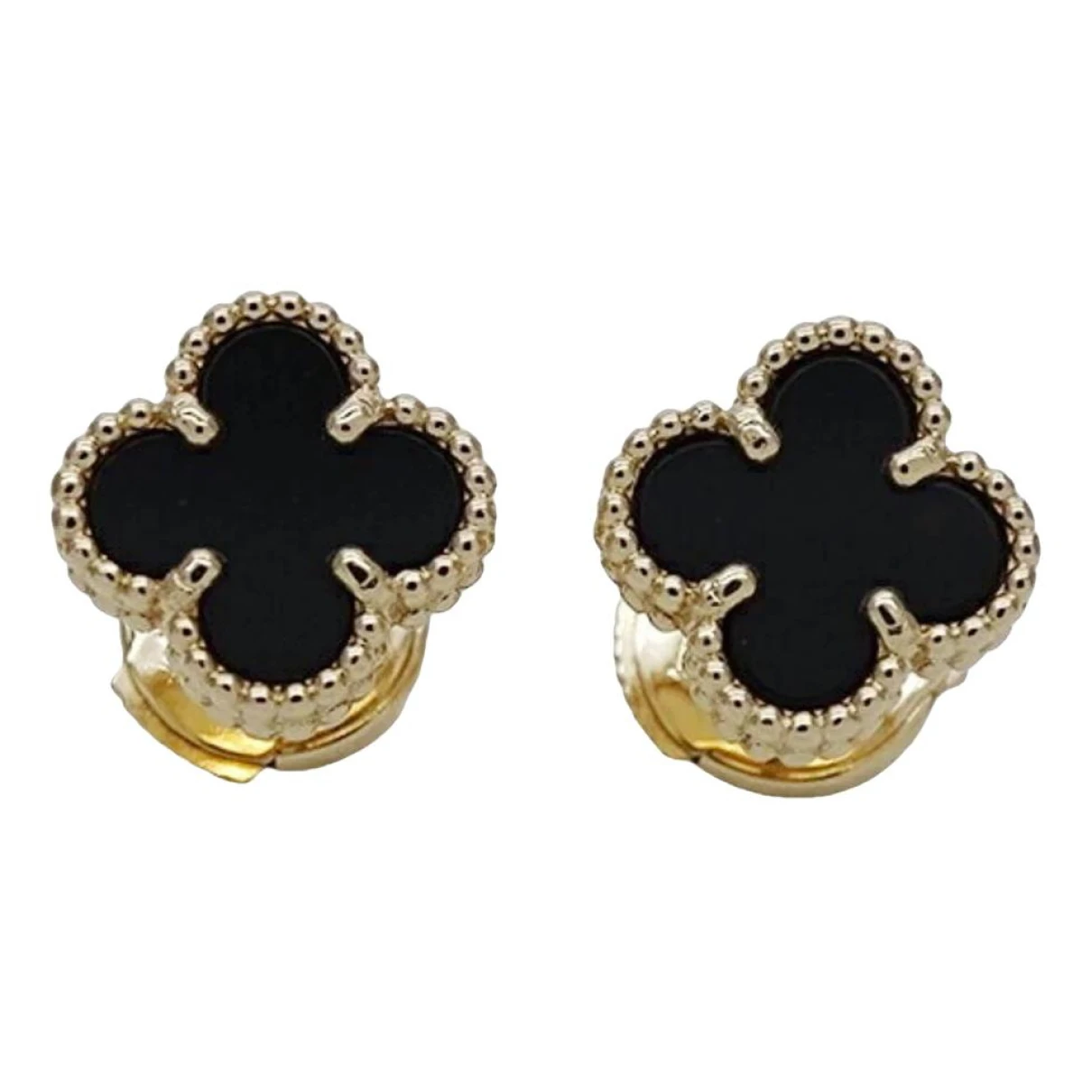 jewellery Van Cleef & Arpels earrings Vintage Alhambra for Female Yellow gold. Used condition