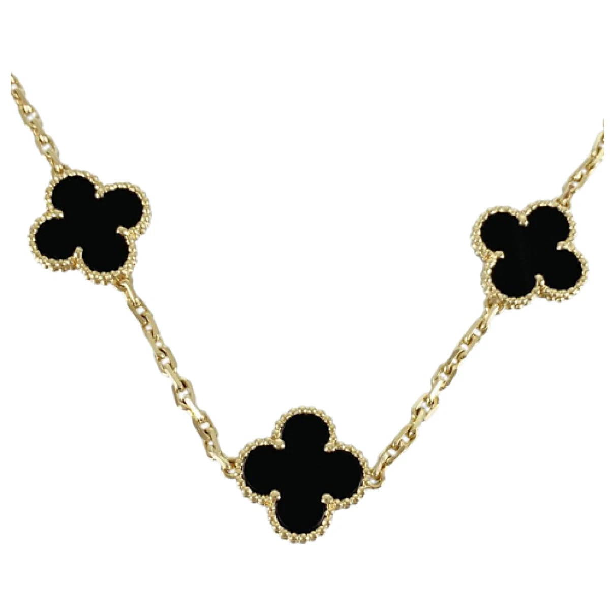 jewellery Van Cleef & Arpels necklaces Vintage Alhambra for Female Yellow gold. Used condition