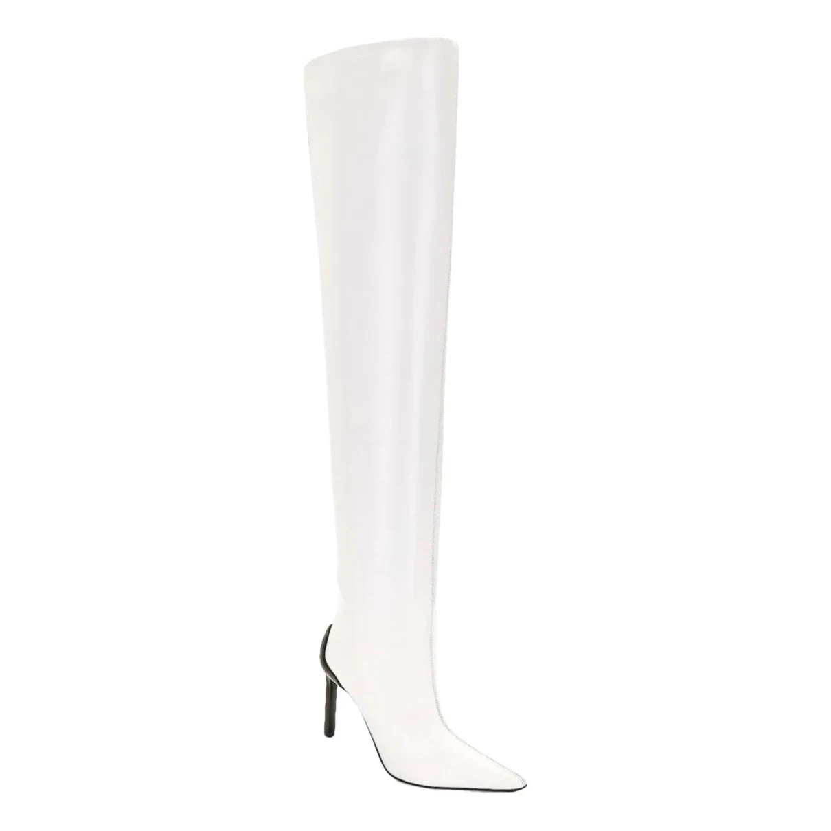 Pre-owned Courrèges Leather Ankle Boots In White